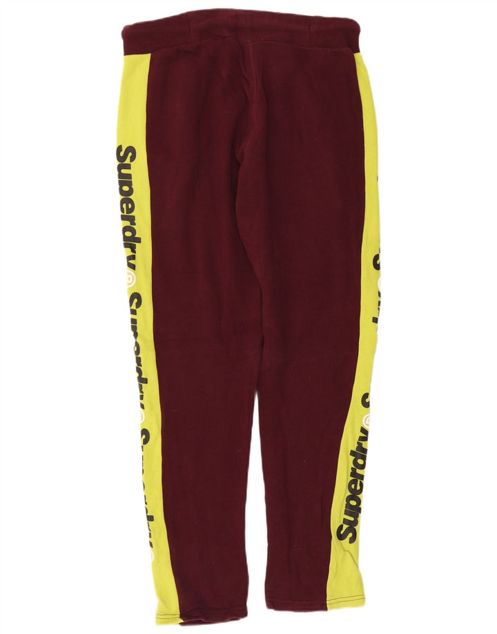 Superdry Mens Graphic Calças de treino médio Borgonha Colourblock