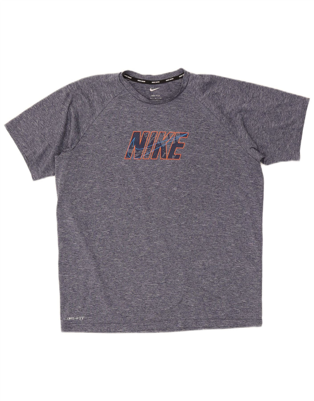 Camiseta Nike Masculina Dri Fit Graphic Top Médio Azul Marinho Salpicado