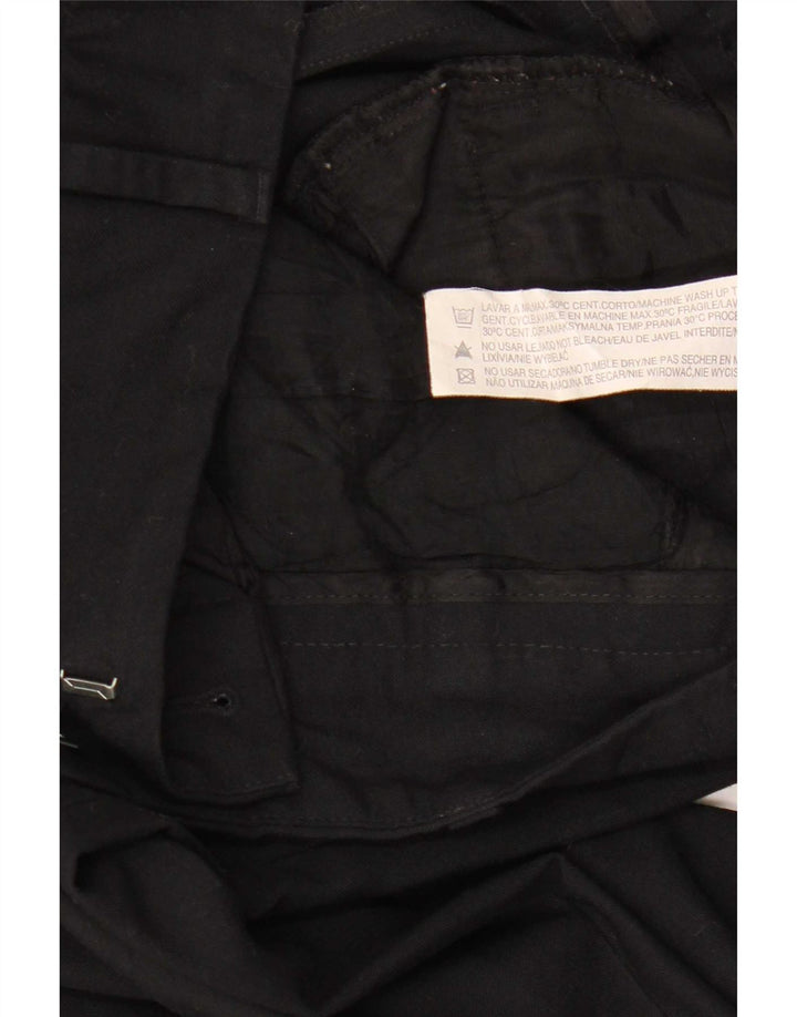Zara Calça feminina Bootcut Chino EU 38 Pequeno W28 L32 Poliéster Preto