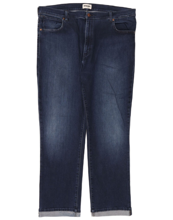 Wrangler Masculino Texas Straight Jeans W44 L32 Azul Marinho Algodão