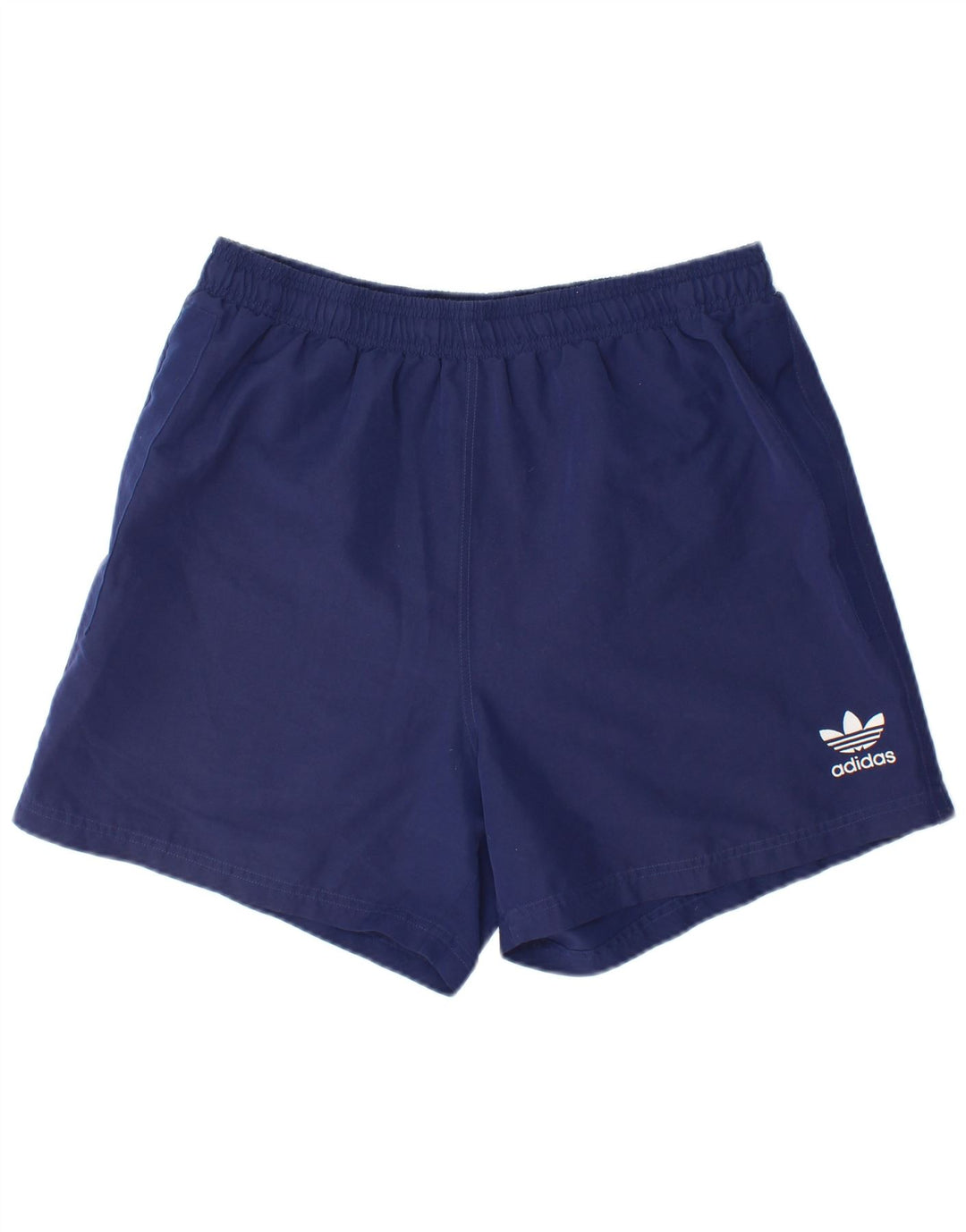 Shorts esportivos masculinos Adidas grandes poliéster azul marinho