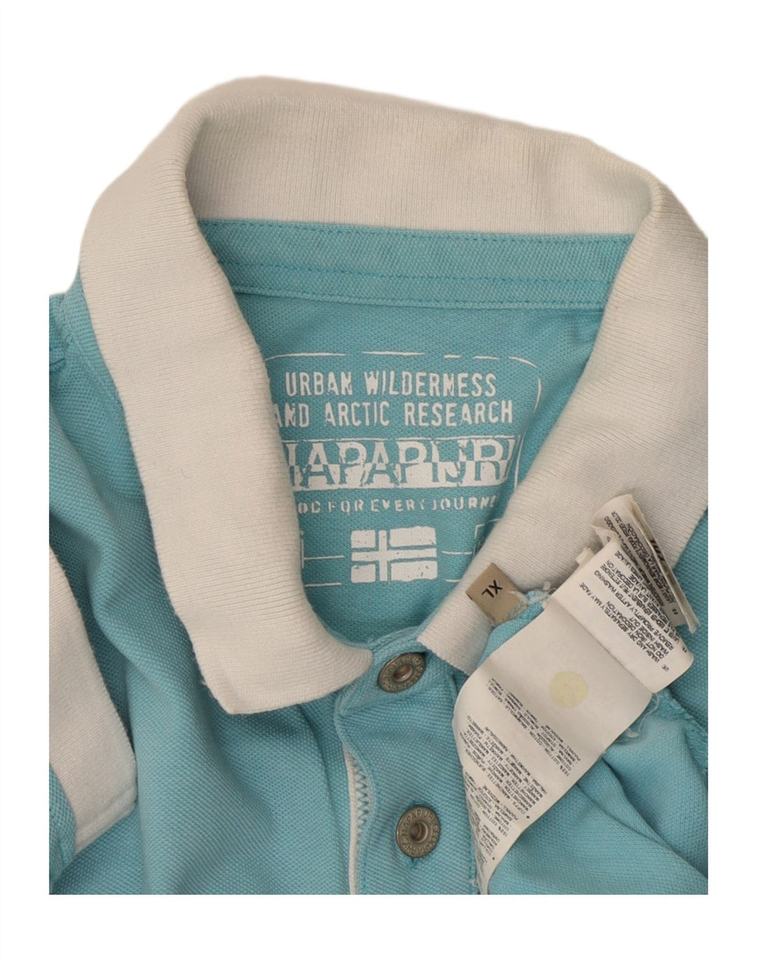 Camisa polo masculina NAPAPIJRI XL azul colorblock algodão