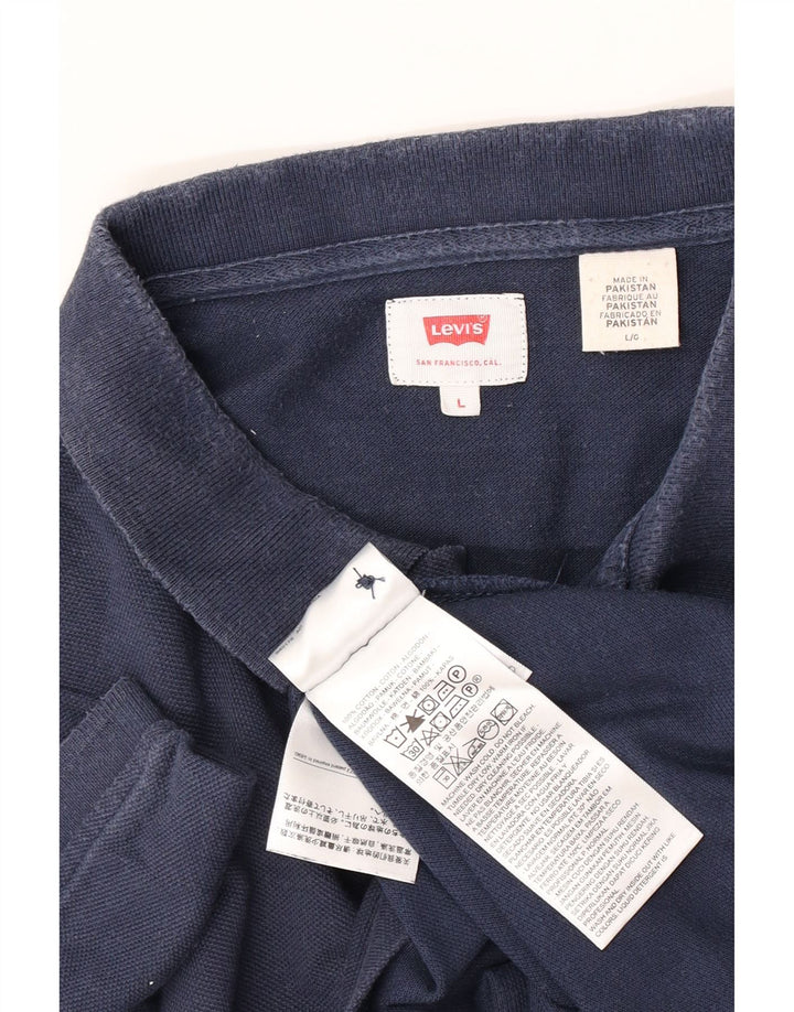 Camisa polo masculina Levi's grande algodão azul marinho