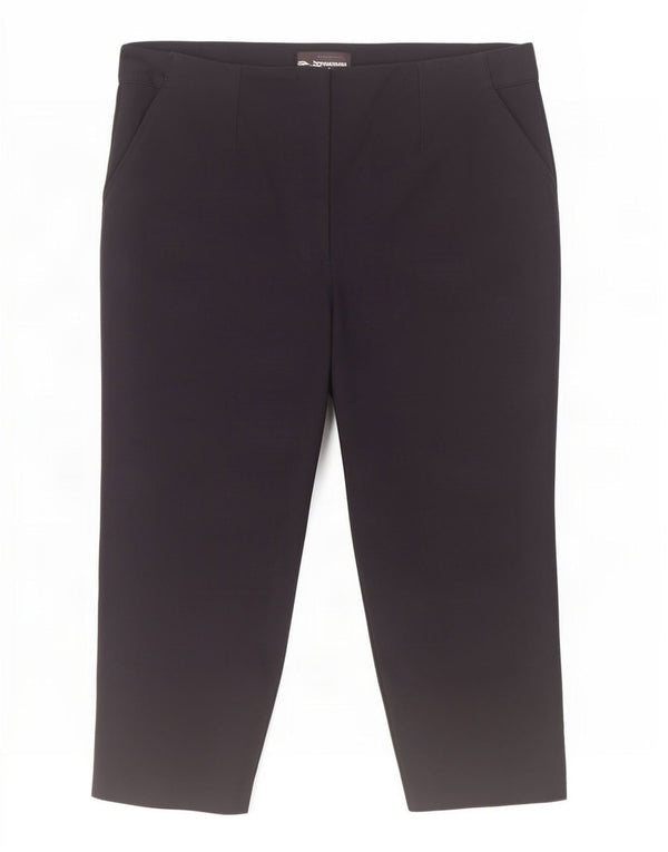 Calça capri feminina de cintura alta Marks & Spencer Reino Unido 18 XL W36 L22 azul marinho