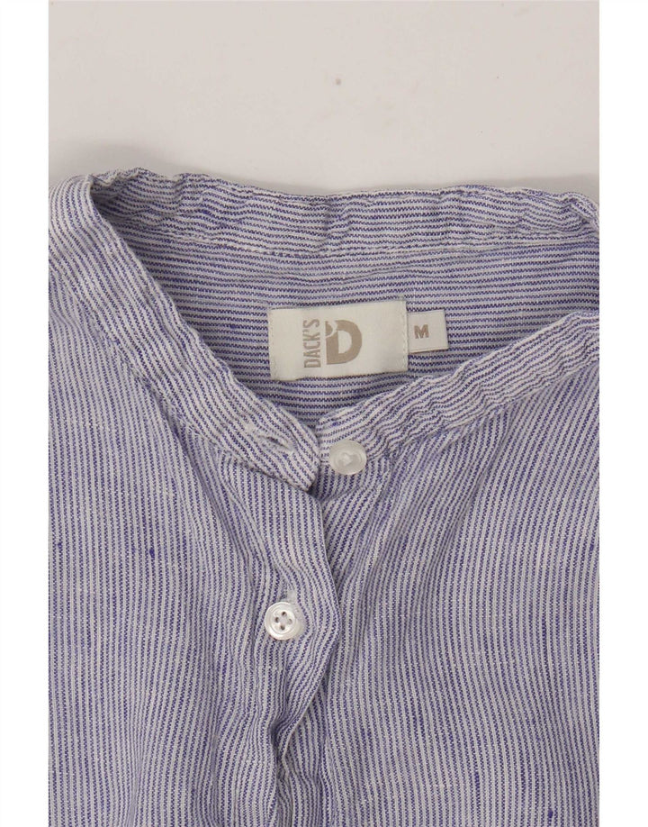 Camisa feminina Dack's UK 14 risca de giz azul médio