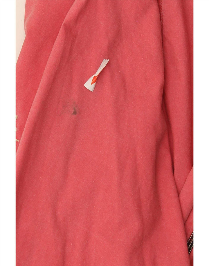 Jaqueta bomber vintage feminina de grandes dimensões IT 44 algodão rosa médio