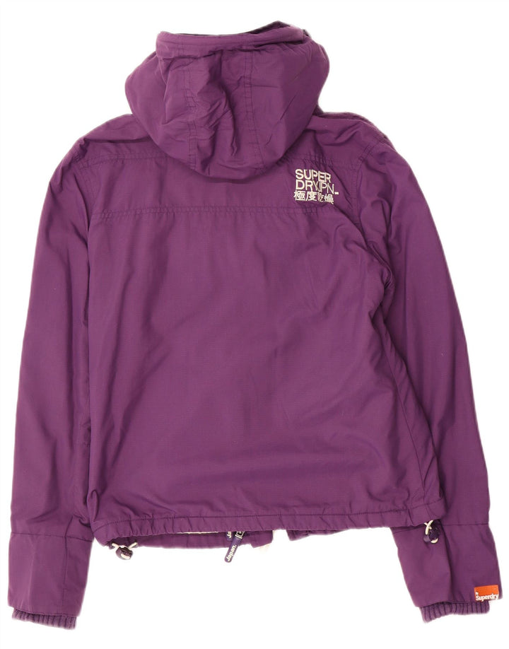 Jaqueta corta-vento feminina Superdry The Windcheater UK 12 médio roxo