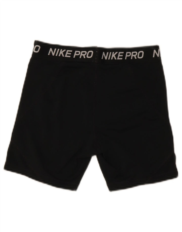 Shorts esportivos gráficos Nike Womens Dri Fit UK 10 pequeno poliéster preto