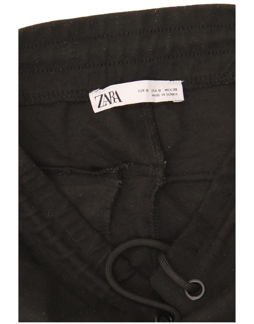 Zara Calça de treino masculina Joggers pequeno poliéster preto