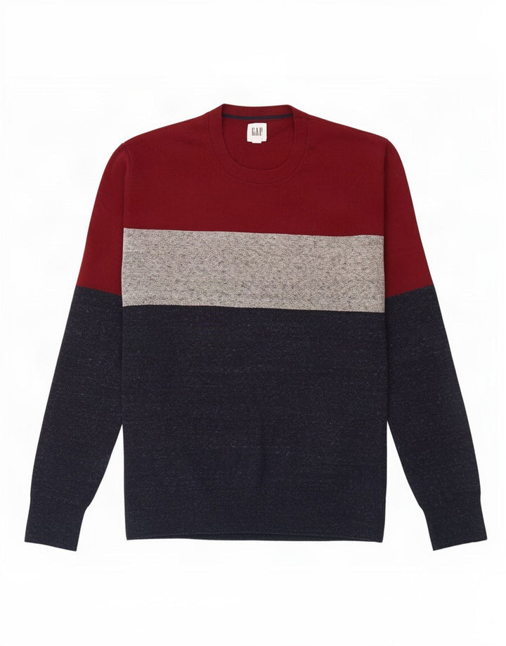 Suéter masculino Gap com gola redonda, pequeno, colorido, colorido, algodão