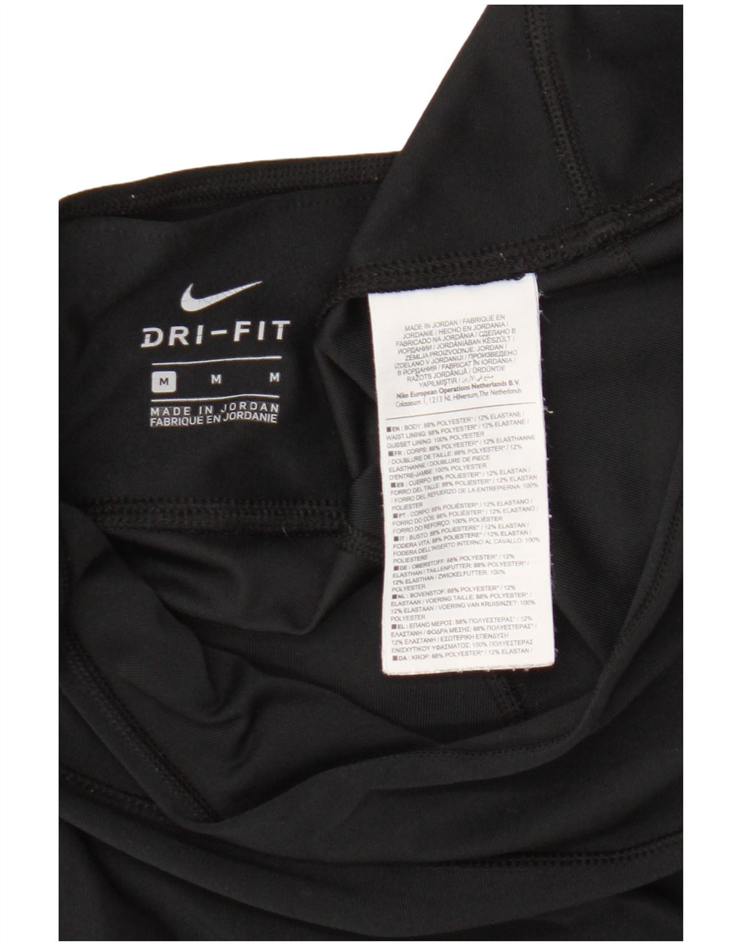 Leggings Nike Dri Fit UK 14 Médio Preto Poliéster