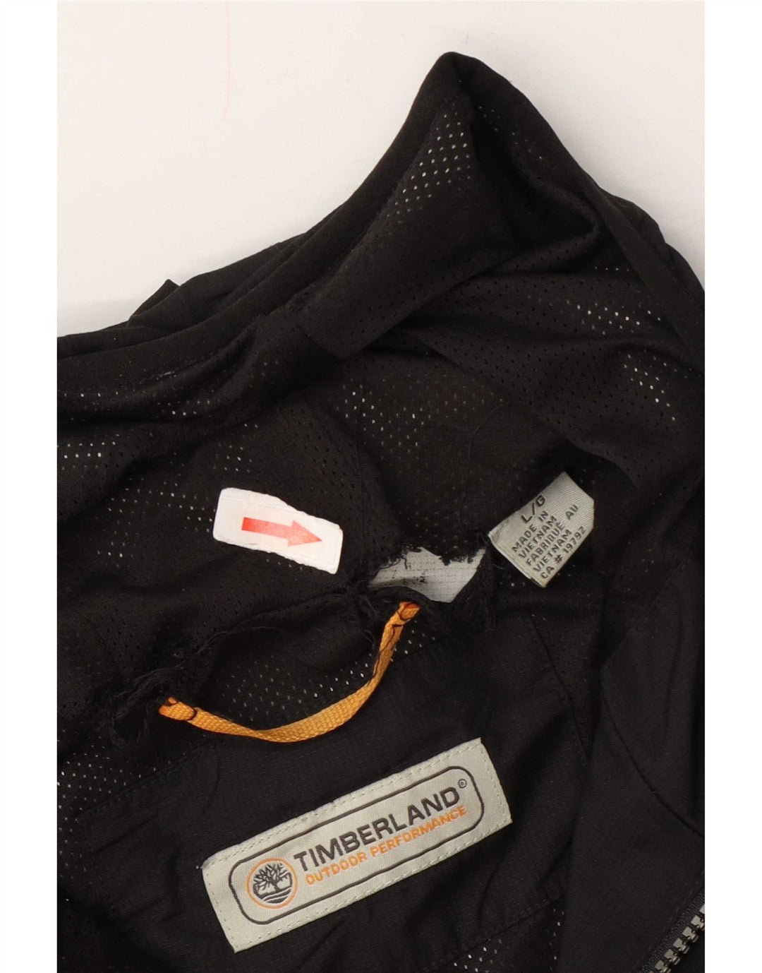 Jaqueta de chuva masculina com capuz Timberland UK 40 grande nylon preto