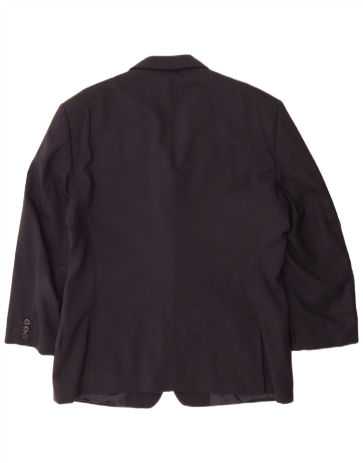 Jaqueta Blazer Masculina Valentino com 3 Botões Reino Unido 40 Grande Azul Marinho