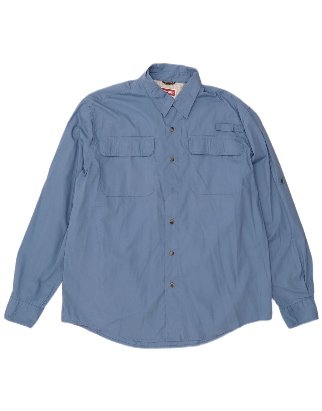Camisa masculina Wrangler grande algodão azul