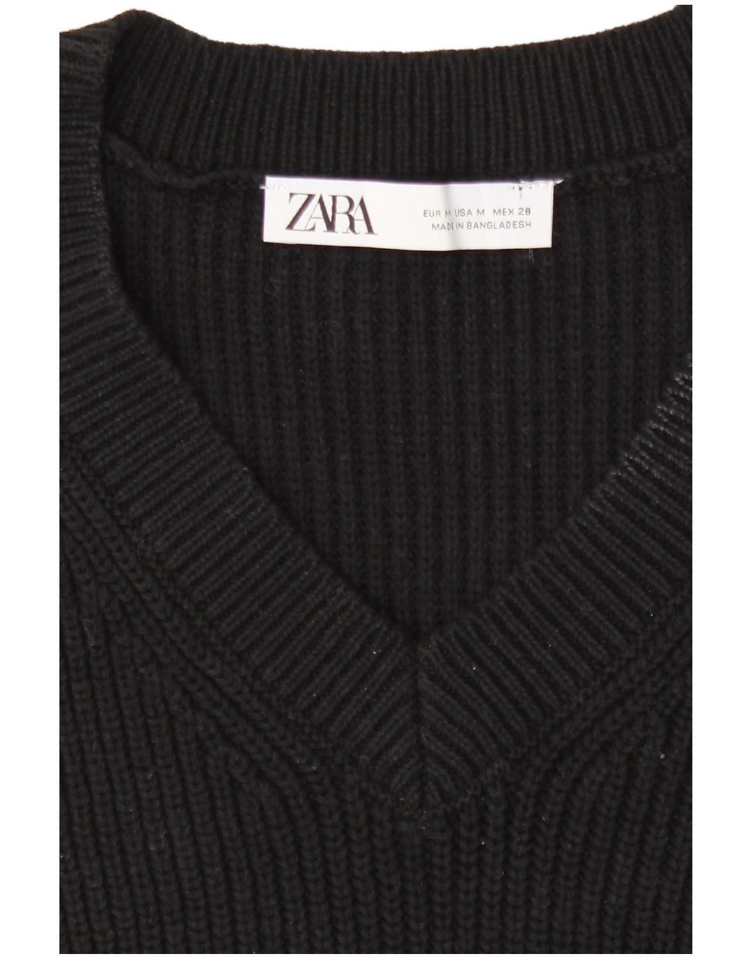 Zara Womens Vest Tank Top Reino Unido 14 Médio Preto