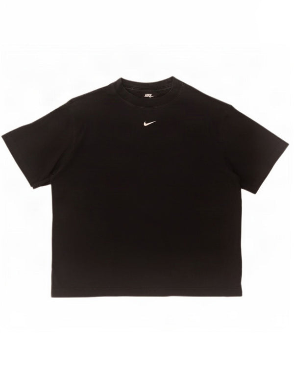 Camiseta Nike Feminina Oversized Top UK 10 Pequena Algodão Preto