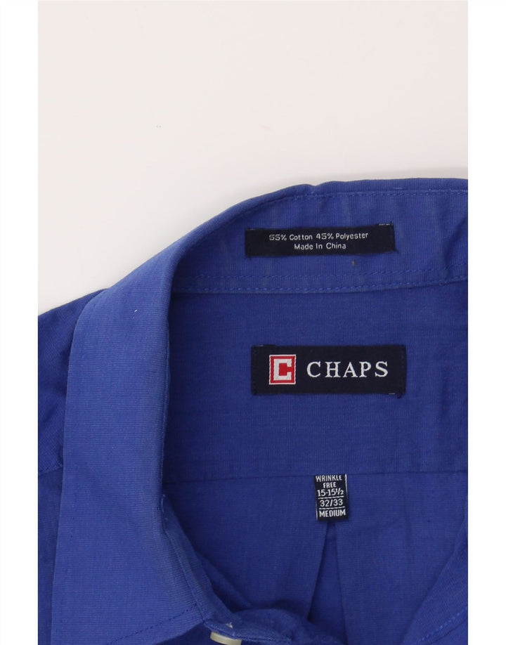CHAPS Mens Shirt Size 15 15 1/2 Medium Blue Cotton Vintage Chaps and Second-Hand Chaps from Messina Hembry 