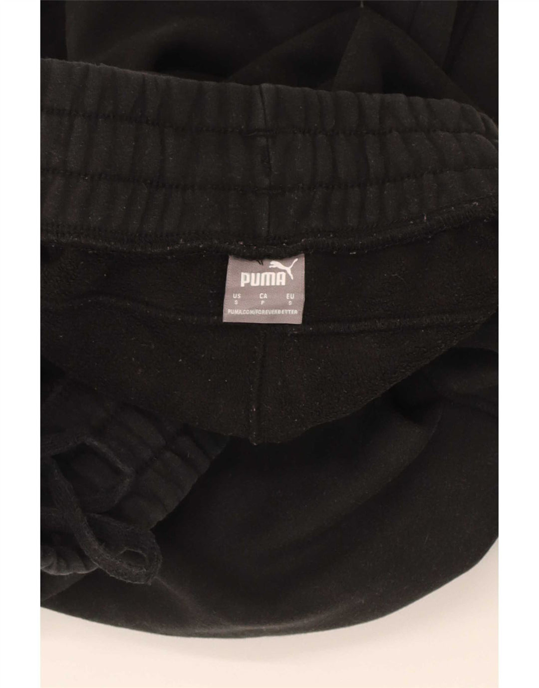 Calça de treino masculina Puma Joggers pequeno algodão preto