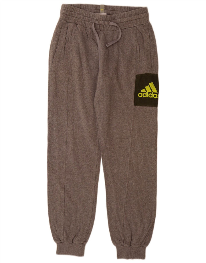 Calças de treino masculinas Adidas Joggers UK 36/38 pequeno algodão cinza