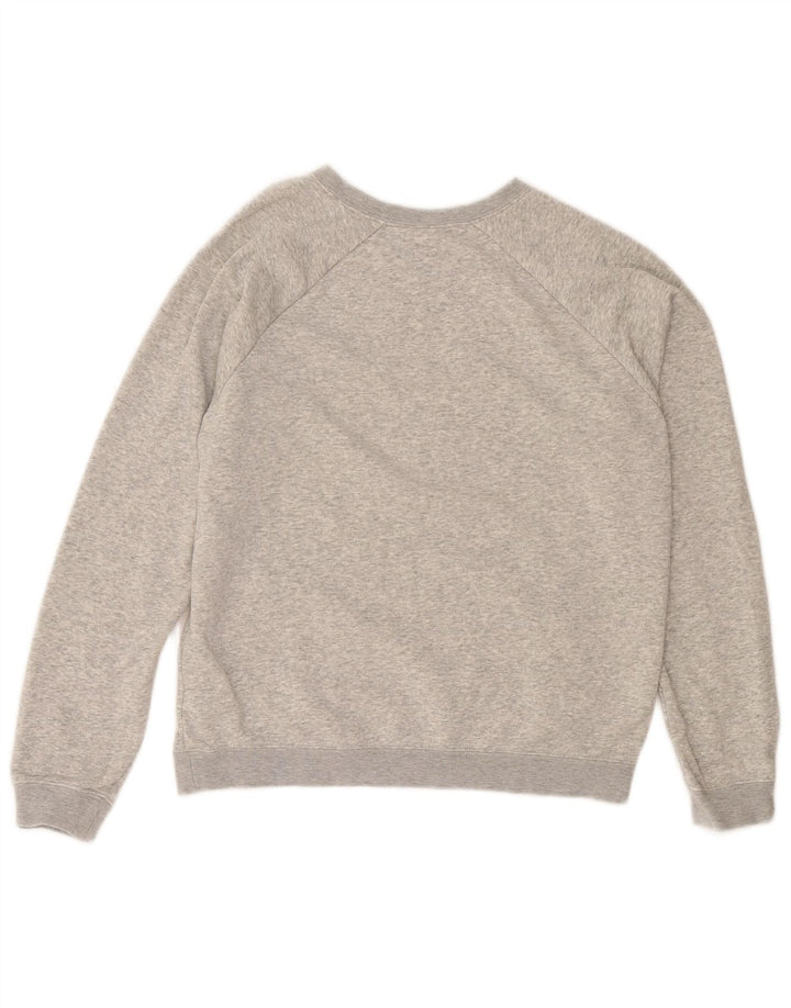Nike feminino gráfico oversized moletom jumper reino unido 10 pequeno cinza algodão