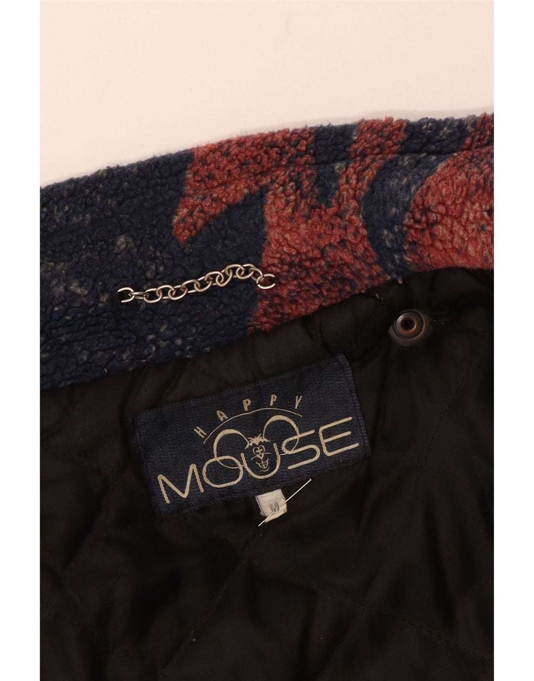 Jaqueta de lã masculina vintage UK 38 listrada azul marinho médio