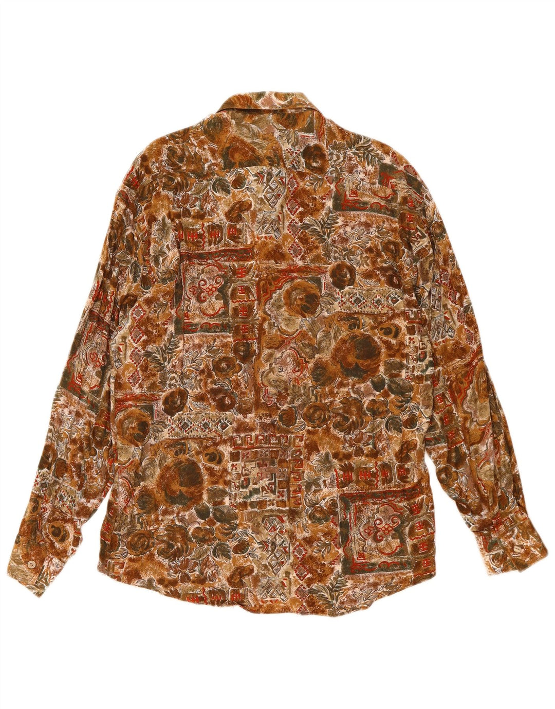 Camisa masculina vintage grande viscose marrom