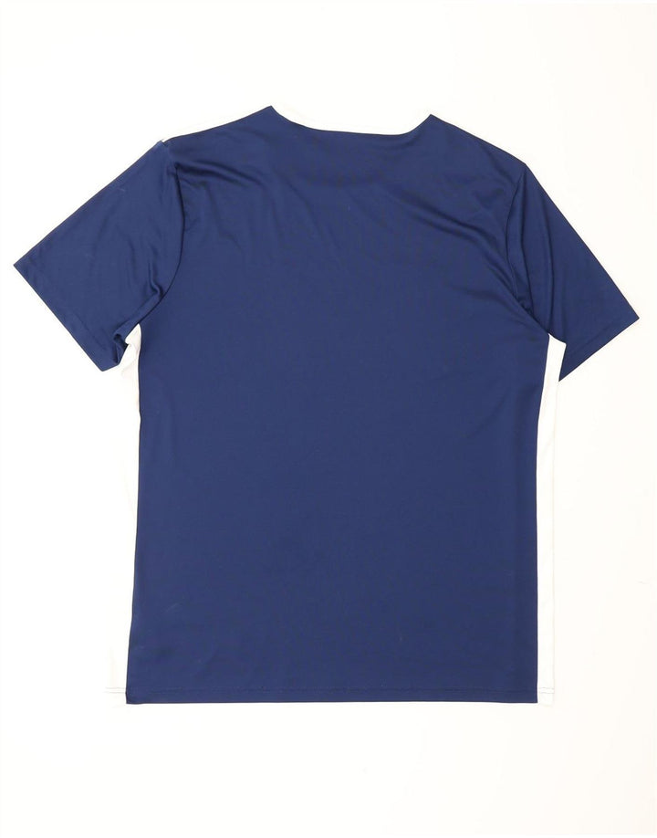 Adidas Masculino Climalite Camiseta Top XL Azul Marinho Colorblock Poliéster