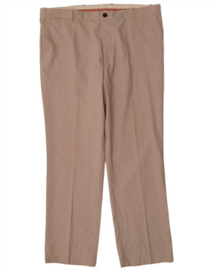 Calças Dockers Mens Straight Chino W40 L32 Poliéster Bege