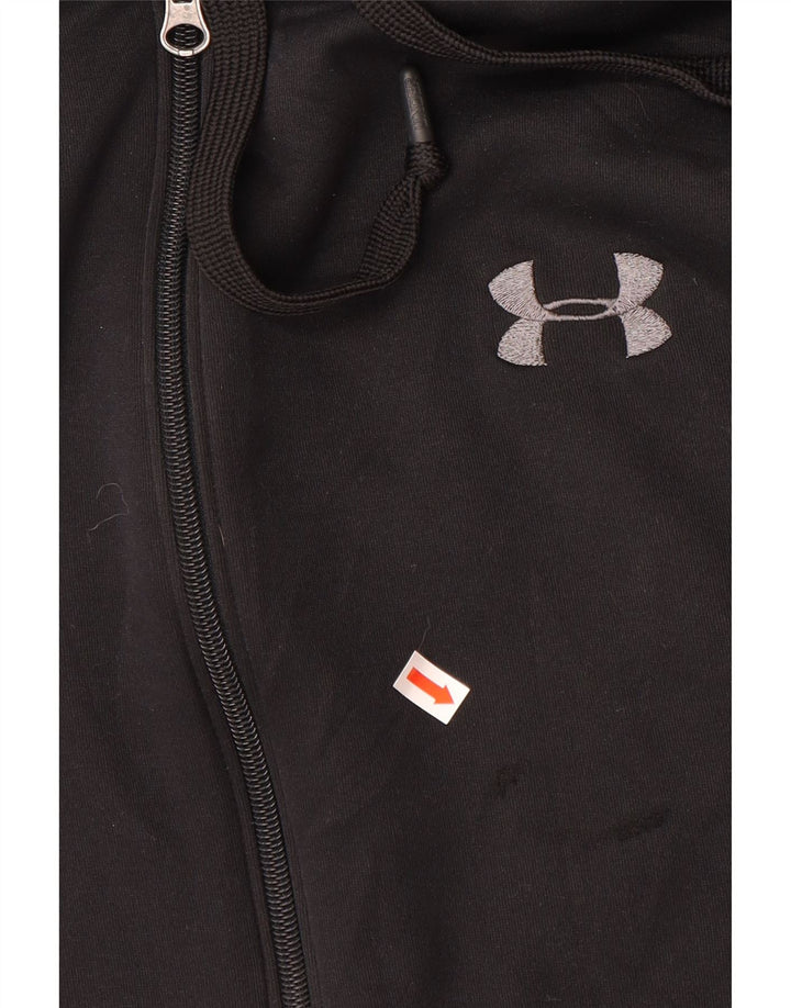 Suéter masculino com capuz e zíper UNDER ARMOUR poliéster preto médio
