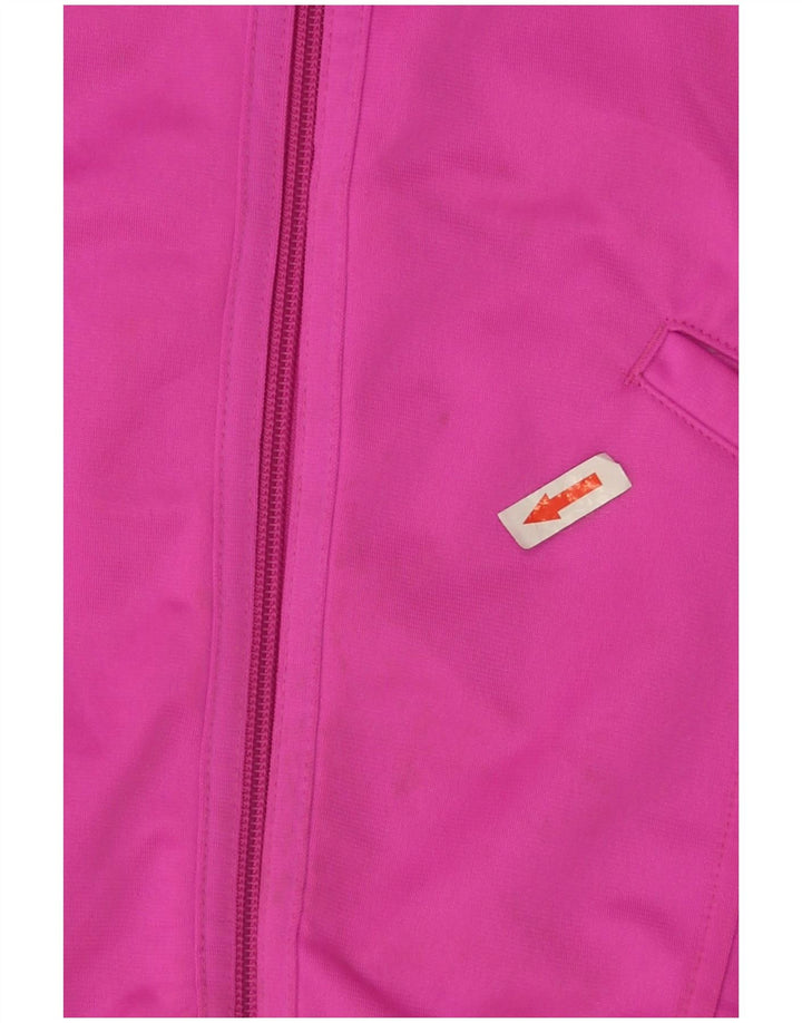 Diadora Womens Tracksuit Top Jacket UK 14 Medium Pink Poliéster