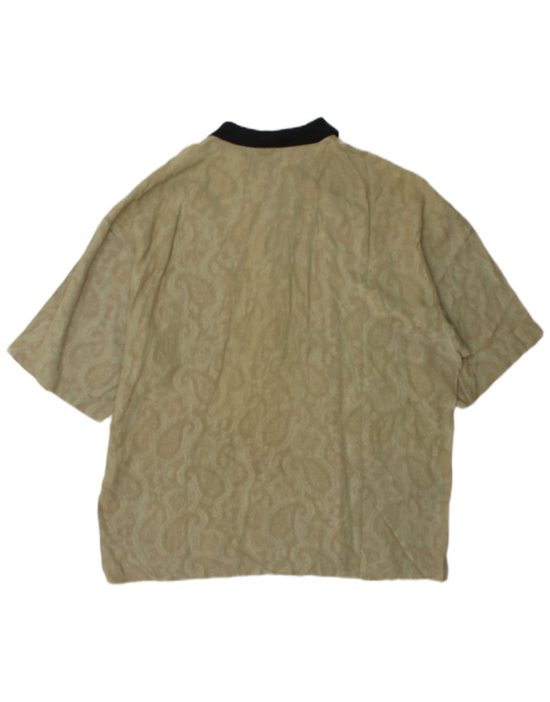 Camisa polo masculina Silenzio pequena cáqui Paisley