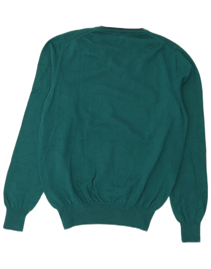 Suéter masculino Brooksfield com decote em V IT 54 XL lã verde