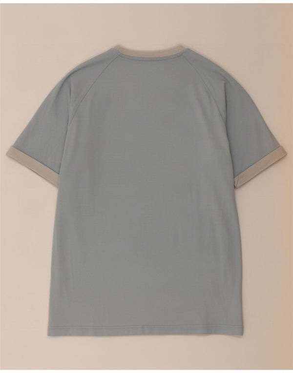 Adidas Mens Camiseta Top Médio Algodão Azul