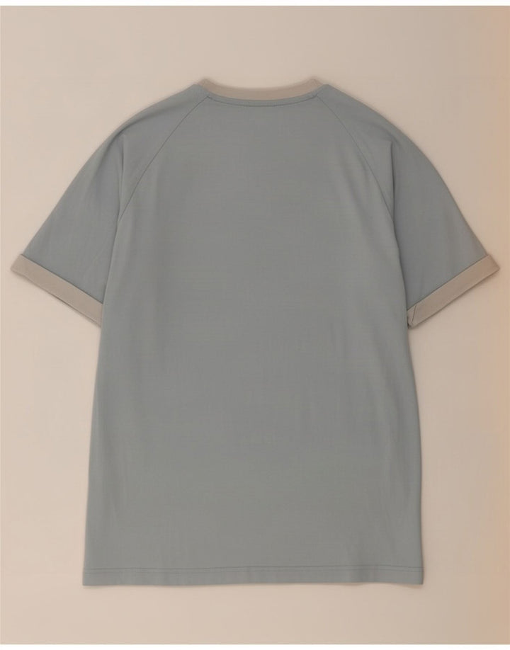 Adidas Mens Camiseta Top Médio Algodão Azul