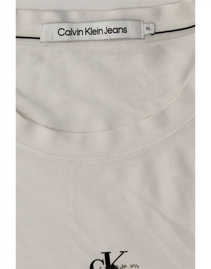 Camiseta masculina Calvin Klein Jeans Top XL Branco