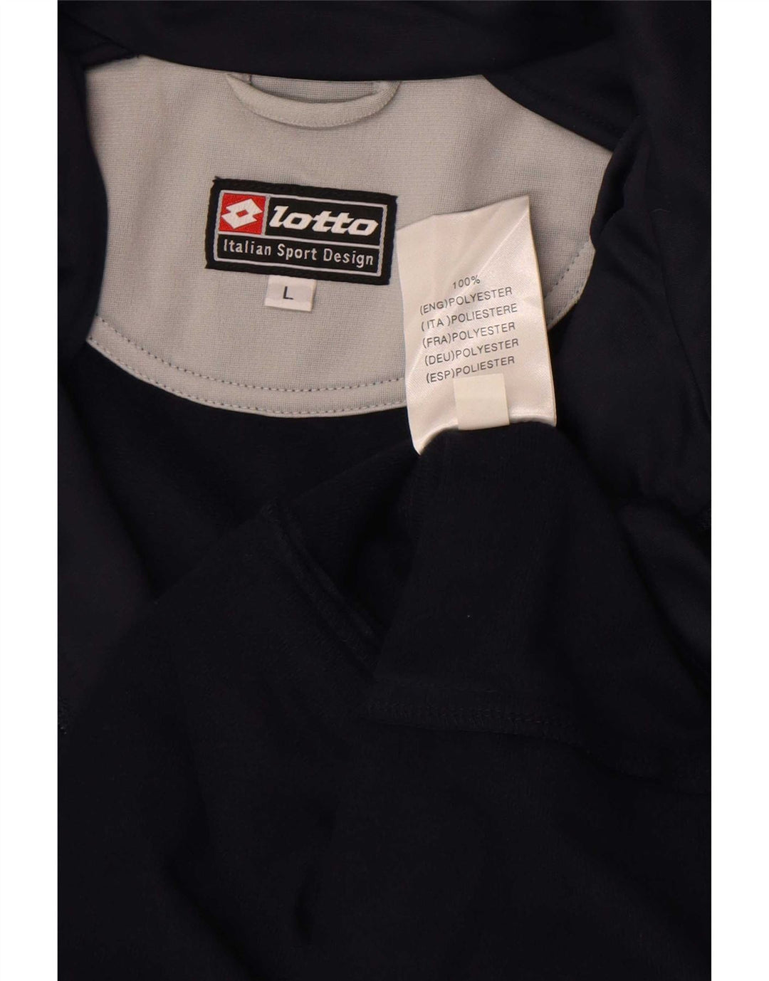 Lotto Mens Treino Top Jaqueta Grande Azul Marinho Colourblock Poliéster