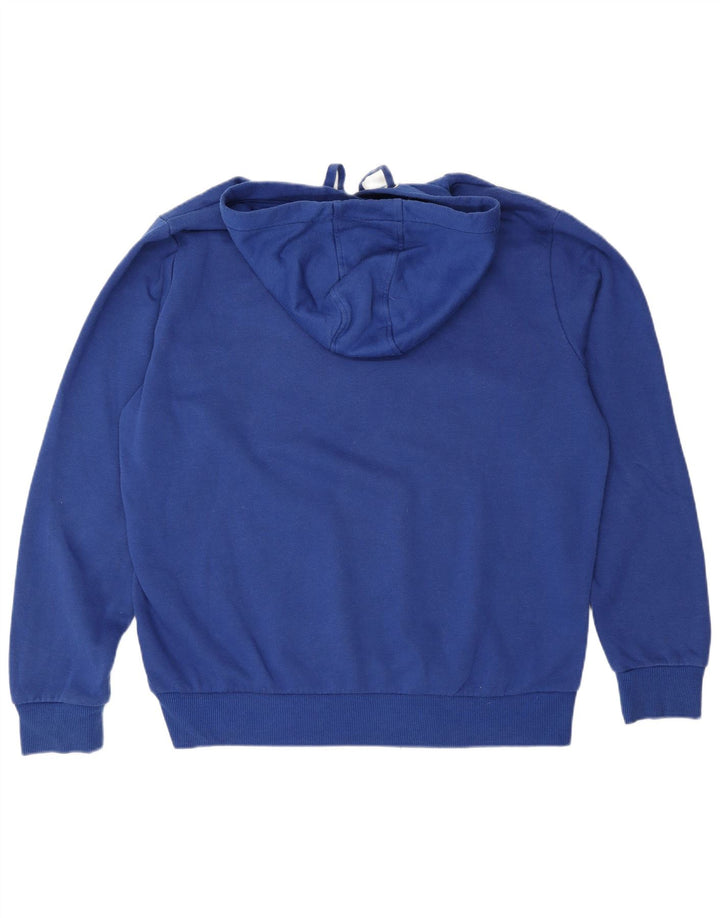 Suéter com capuz gráfico masculino Kappa grande azul