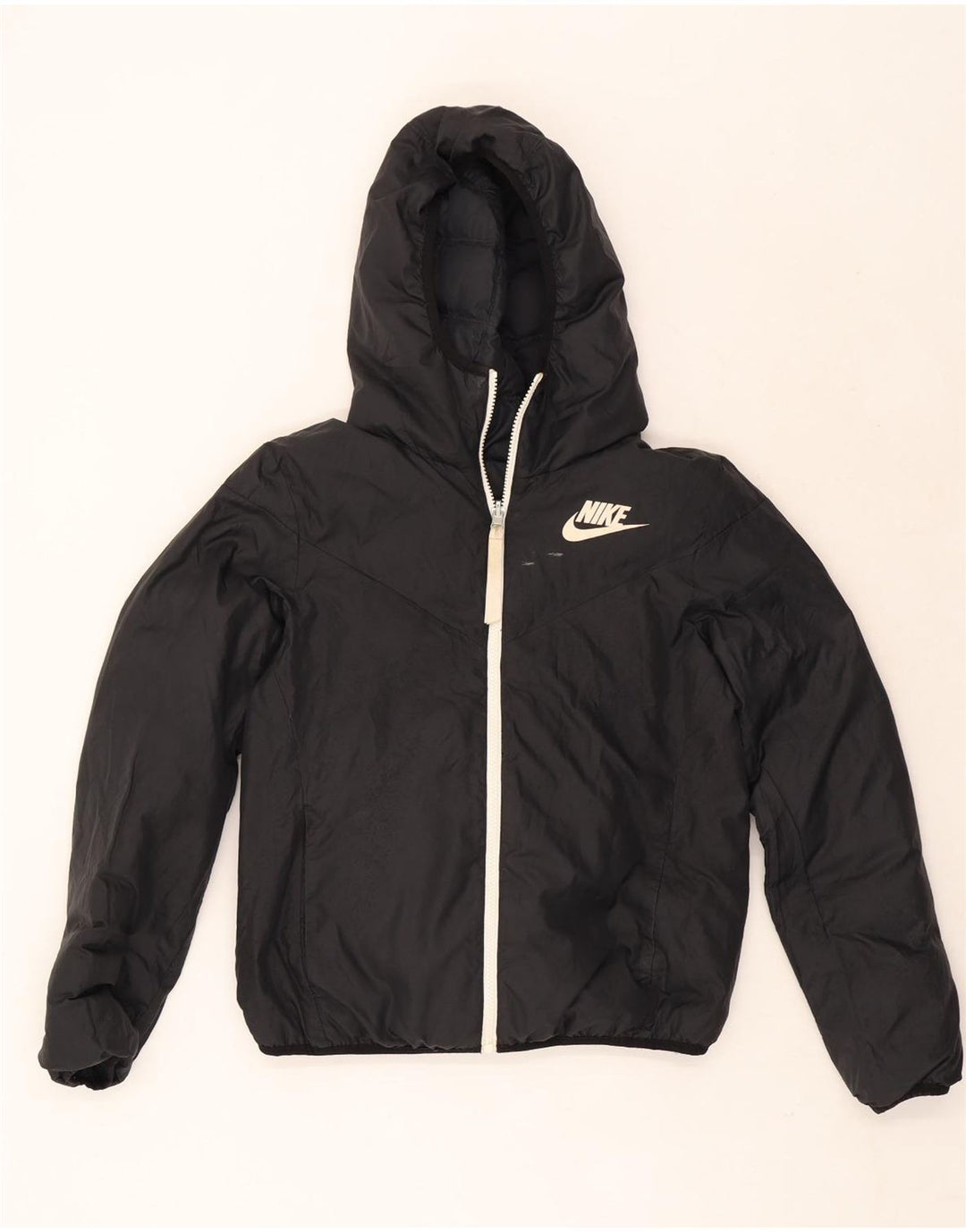 Jaqueta Nike Feminina Oversized com Capuz Reversível Acolchoada UK 6 XS Preto