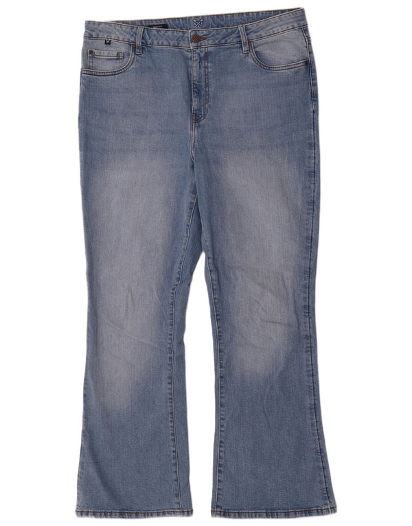Crew Clothing Womens Bootcut Jeans Reino Unido 16 Grande W36 L31 Azul Algodão