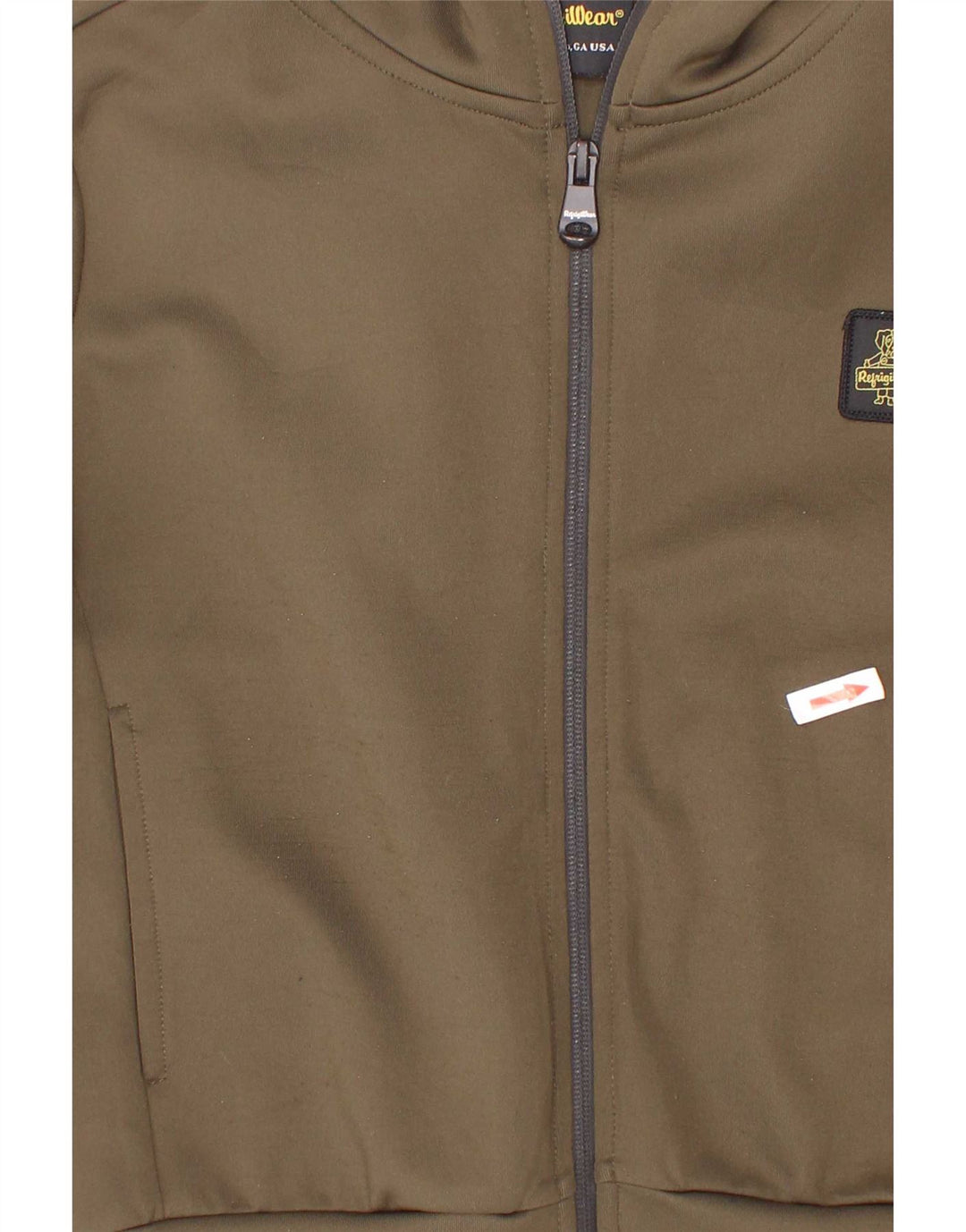 Suéter Refrigiwear para meninos com capuz e zíper 7-8 anos cáqui poliéster