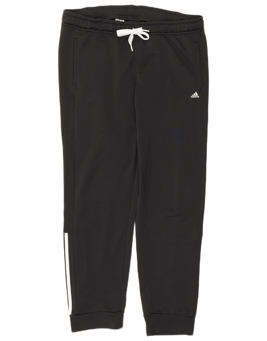 ADIDAS Calças de treino femininas Joggers UK 20/22 XL Preto Poliéster