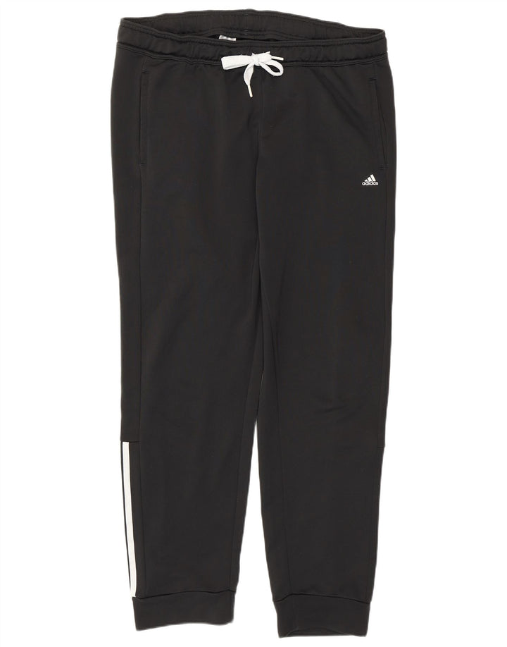 ADIDAS Calças de treino femininas Joggers UK 20/22 XL Preto Poliéster