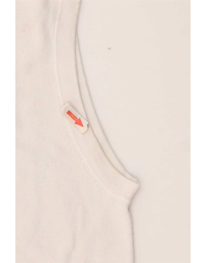 Zara Womens Vest Top UK 12 Médio Branco