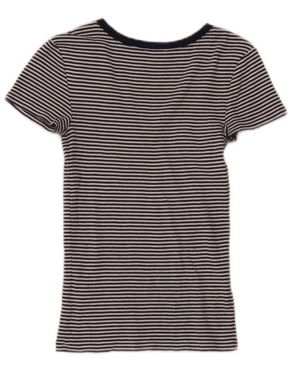 Camiseta feminina de manga curta Ralph Lauren UK 4 XS azul marinho náutico