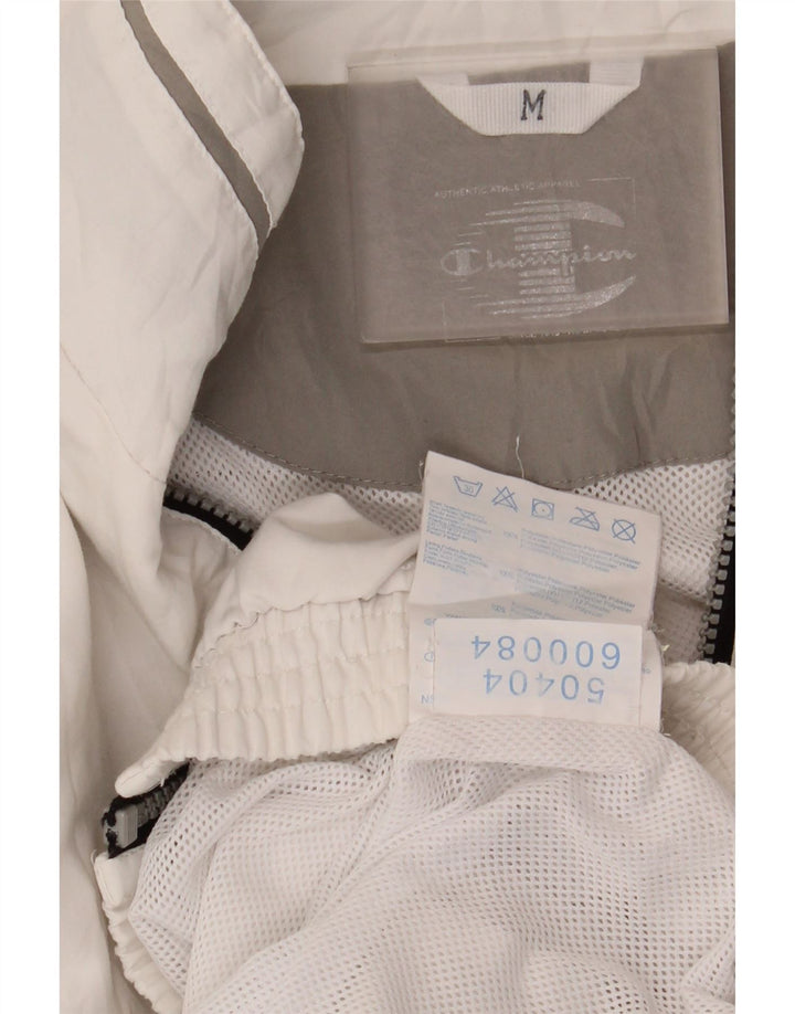 Champion Mens Treino Top Jaqueta Médio Poliéster Branco