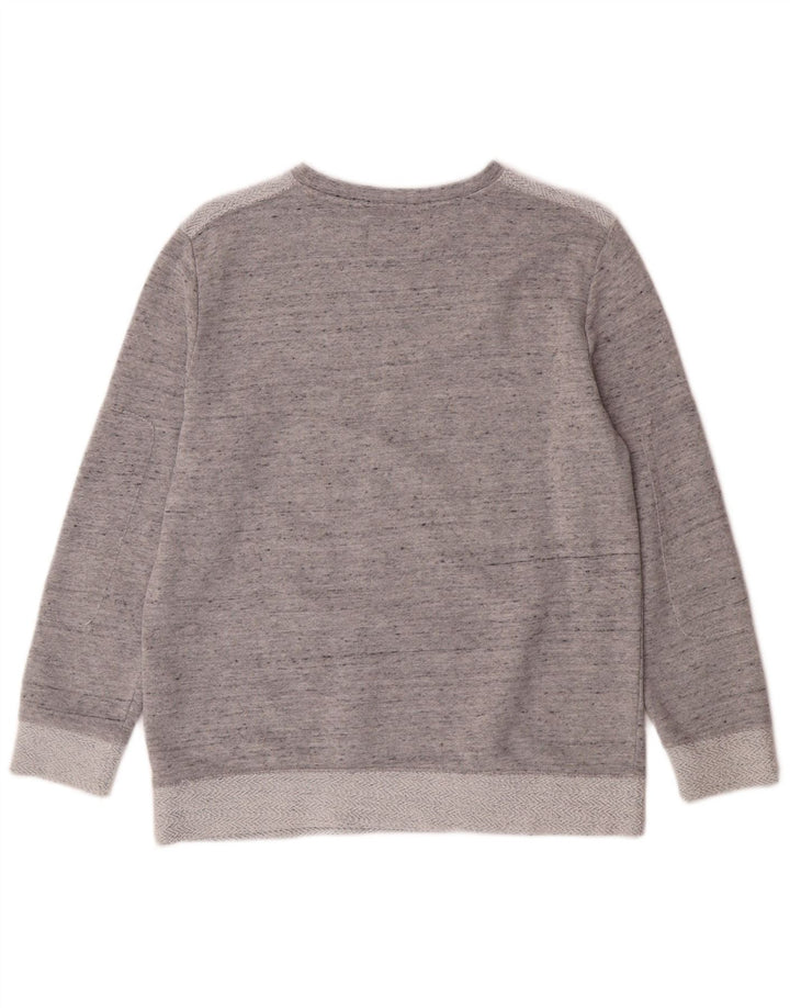 ZARA Meninos Moletom Jumper 11-12 Anos Cinza Algodão Salpicado