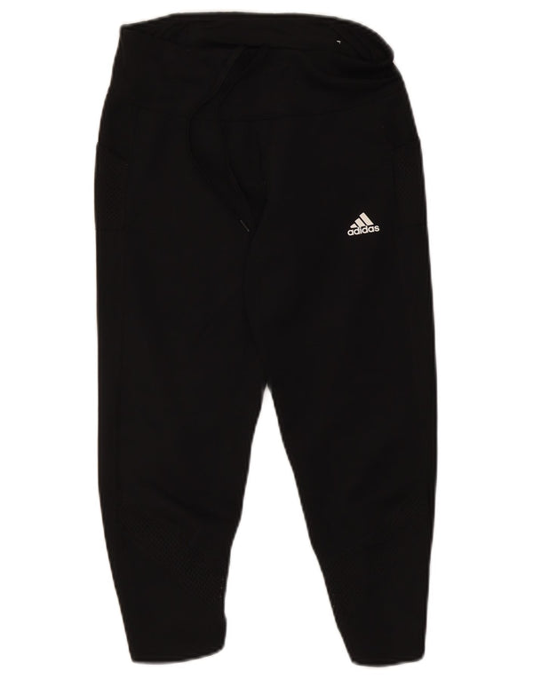 Adidas Womens Aeroready Capri Leggings Reino Unido 8/10 Pequeno Poliéster Preto