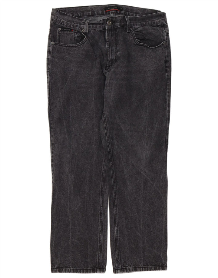 Pierre Cardin Mens Straight Jeans W34 L28 Algodão Cinza