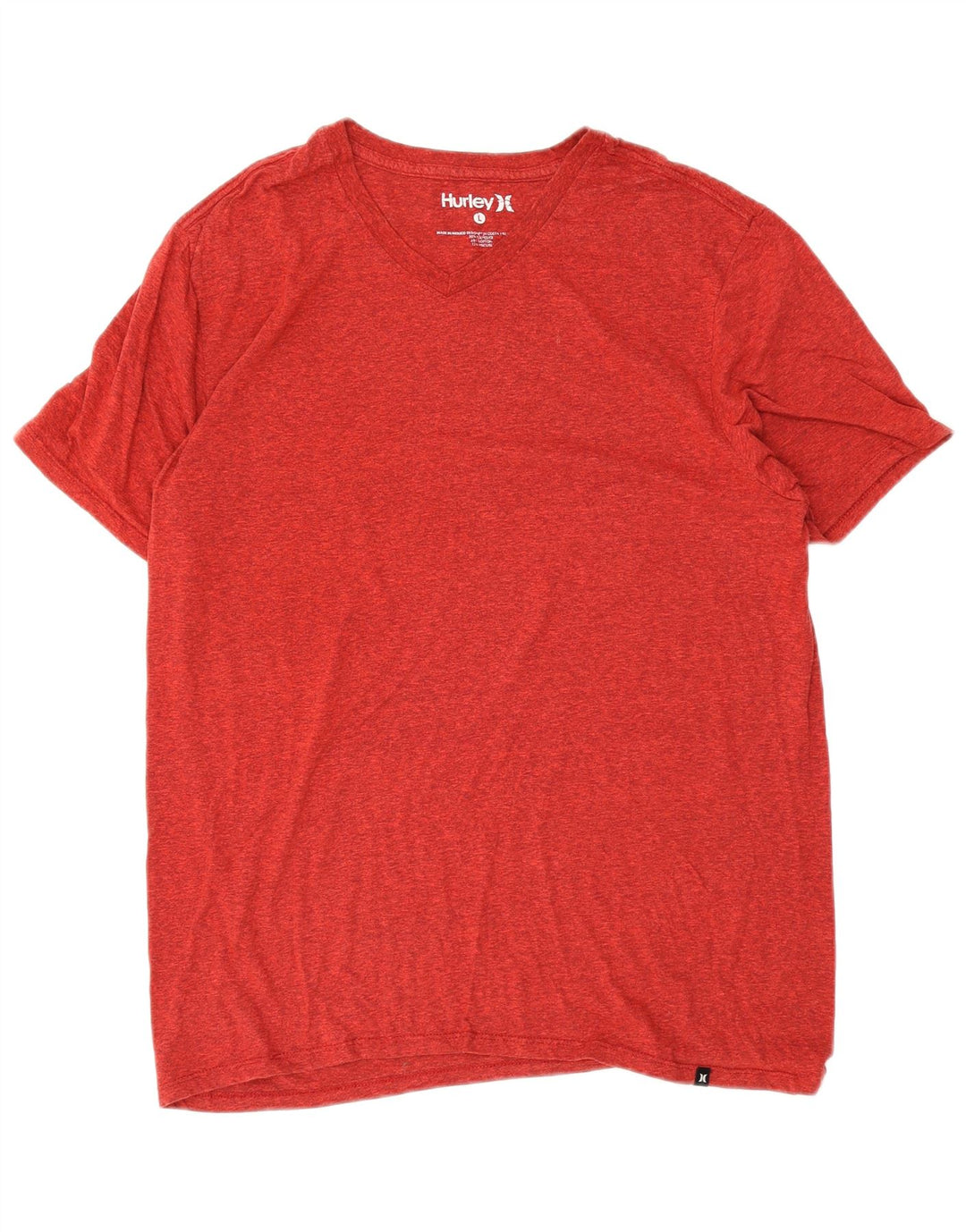 Camiseta masculina Hurley grande poliéster manchado vermelho