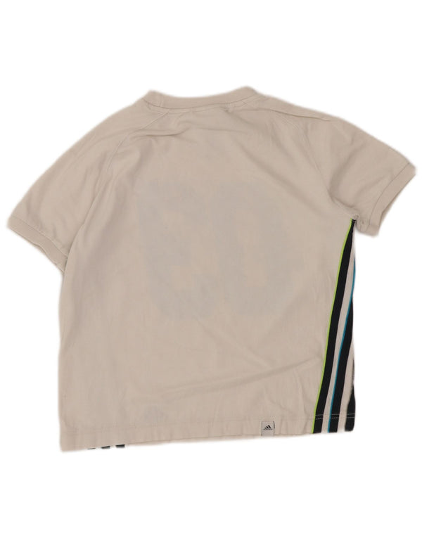 Camiseta Adidas Boys Regular Graphic Top 7-8 Anos Algodão Branco Esportivo